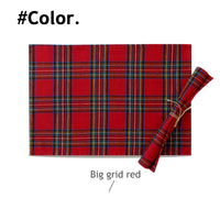 HKM-206227 Christmas Plaid Table Runner - Insulated Fabric for Holiday Dining - Multiple Sizes Available