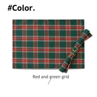 HKM-206227 Christmas Plaid Table Runner - Insulated Fabric for Holiday Dining - Multiple Sizes Available