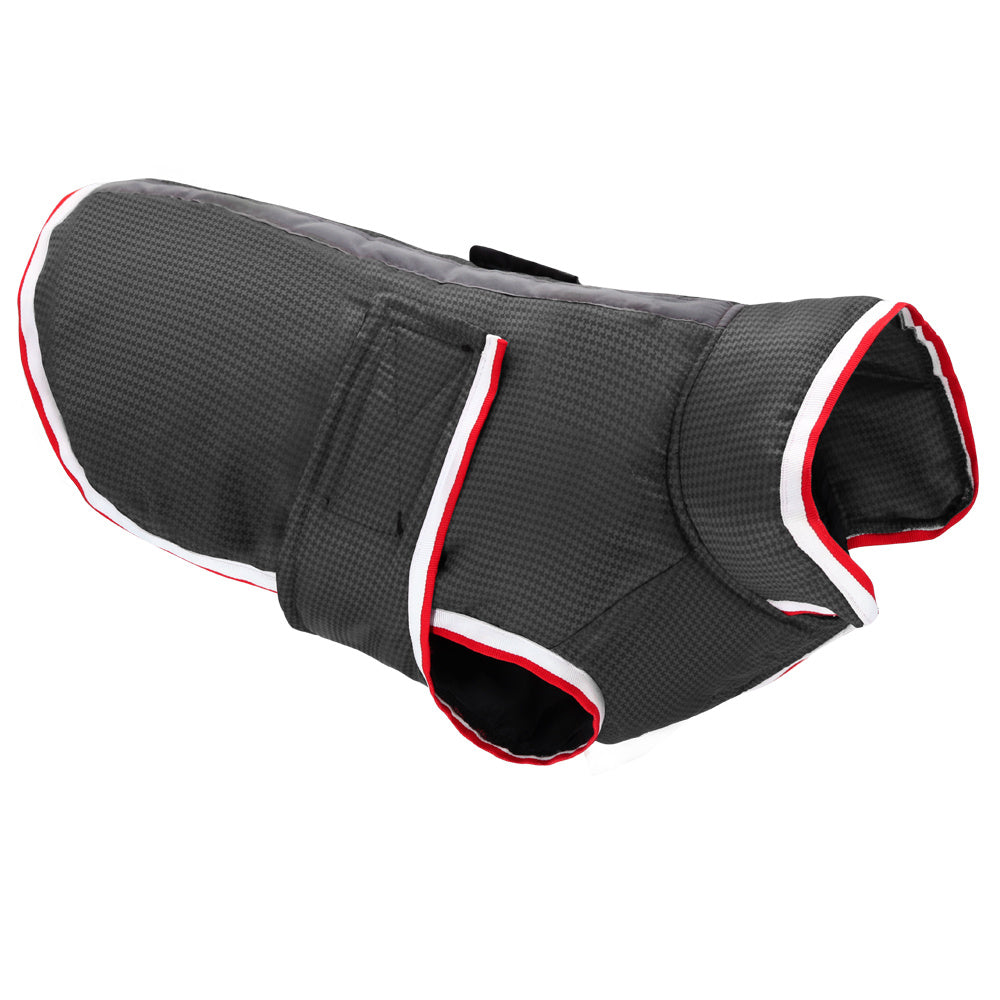 HKM-206227 Waterproof Casual Jacket for Pets – Autumn and Winter Warmth in Red or Gray