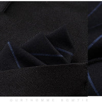 HKM-206291 Men's Striped Cotton Suit with Pockets and Matching Square Scarf