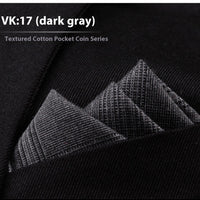 HKM-206291 Men's Striped Cotton Suit with Pockets and Matching Square Scarf