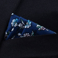 HKM-206291 Men's Striped Cotton Suit with Pockets and Matching Square Scarf