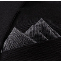 HKM-206291 Men's Striped Cotton Suit with Pockets and Matching Square Scarf