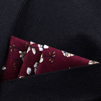 HKM-206291 Men's Striped Cotton Suit with Pockets and Matching Square Scarf