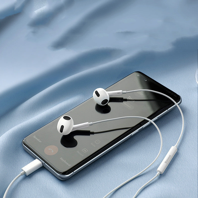 HKM-206355 Wired Type-C Earphone for Mobile Devices with 1.1m TPE Cable