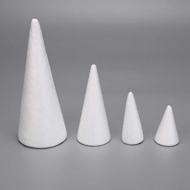 HKM-206419 Craft Foam Cones - Set of 5 Polystyrene Decorative Cones for DIY Projects and Holiday Decor