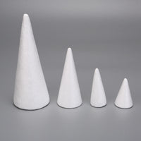 HKM-206419 Craft Foam Cones - Set of 5 Polystyrene Decorative Cones for DIY Projects and Holiday Decor