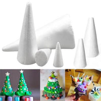 HKM-206419 Craft Foam Cones - Set of 5 Polystyrene Decorative Cones for DIY Projects and Holiday Decor