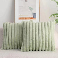 HKM-206419 Plush Vertical Striped Pillowcase in Multiple Colors
