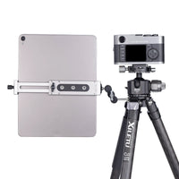 HKM-206675 Metal Tablet and Mobile Phone Support Frame with Adjustable Height and Clamp for Desktop Use
