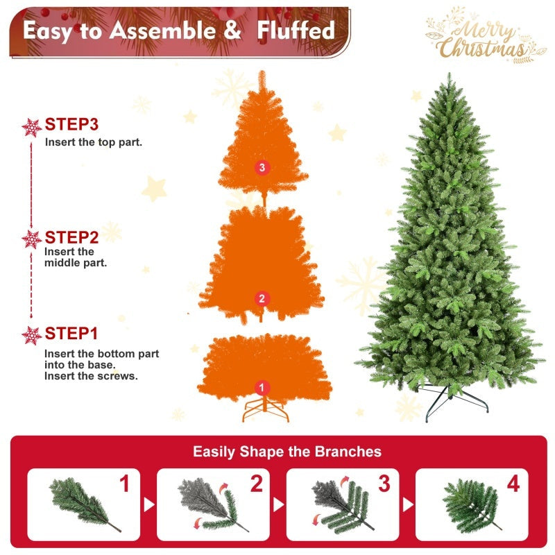 HKM-206739 6ft PE/PVC Hybrid Christmas Tree with 1168 Tips