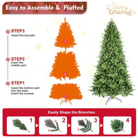 HKM-206739 6ft PE/PVC Hybrid Christmas Tree with 1168 Tips