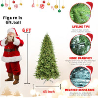 HKM-206739 6ft PE/PVC Hybrid Christmas Tree with 1168 Tips