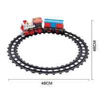 HKM-206867 Classic Battery Operated Adjustable Railway Train Set with Music and Lights