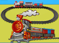HKM-206867 Classic Battery Operated Adjustable Railway Train Set with Music and Lights