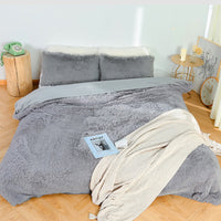 HKM-206931 Plush 3-Piece Bed Sheet Set with Fitted Sheet and Two Pillowcases
