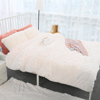 HKM-206931 Plush 3-Piece Bed Sheet Set with Fitted Sheet and Two Pillowcases