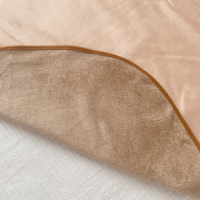 HKM-206931 Snuggly Cat Fleece Office Nap Blanket in Brown and White