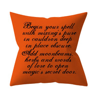 HKM-206995 Halloween-Themed Peach Skin Cushion Cover and Pillowcase, 45x45cm
