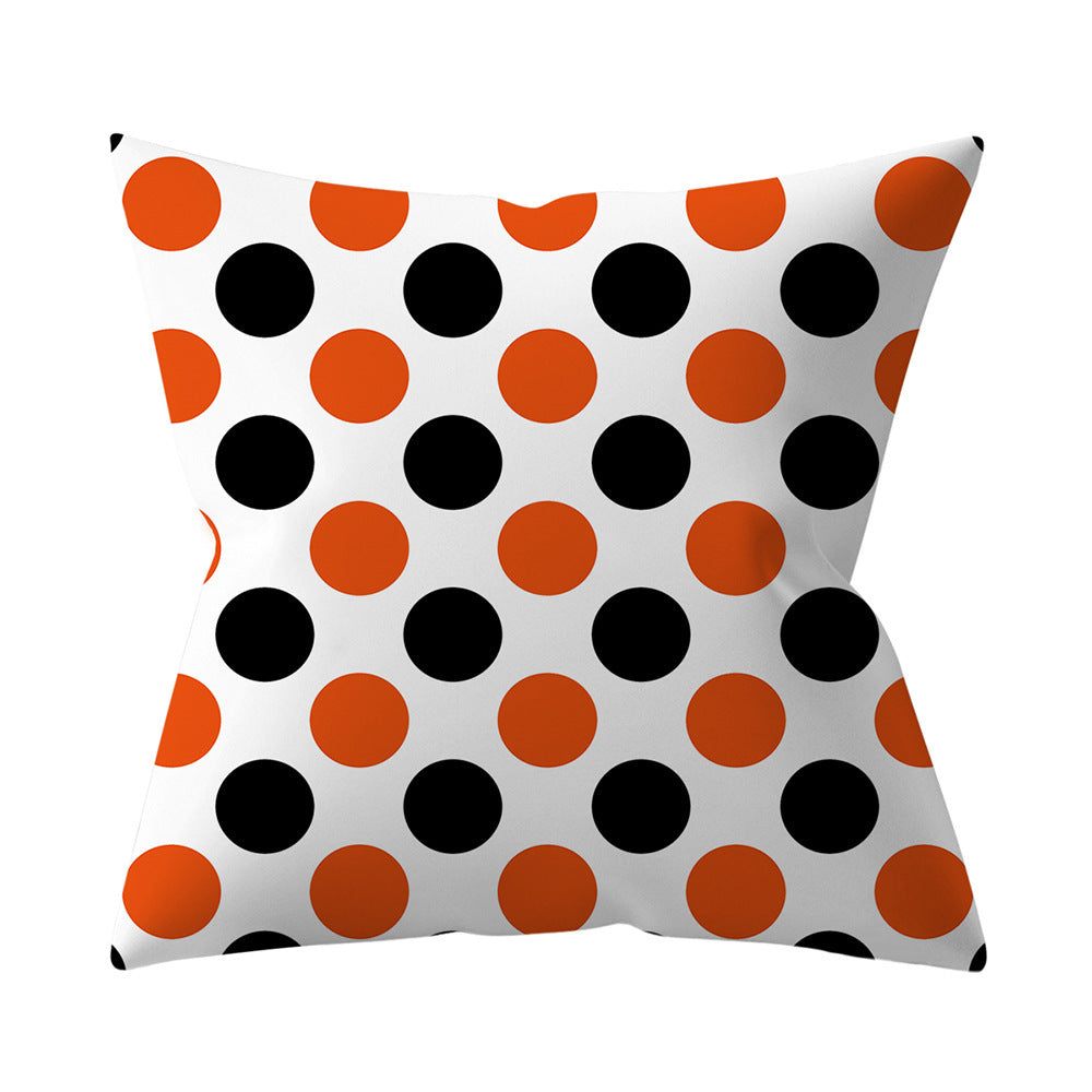 HKM-206995 Halloween-Themed Peach Skin Cushion Cover and Pillowcase, 45x45cm