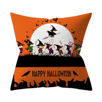HKM-206995 Halloween-Themed Peach Skin Cushion Cover and Pillowcase, 45x45cm