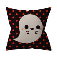 HKM-206995 Halloween-Themed Peach Skin Cushion Cover and Pillowcase, 45x45cm