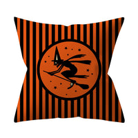 HKM-206995 Halloween-Themed Peach Skin Cushion Cover and Pillowcase, 45x45cm