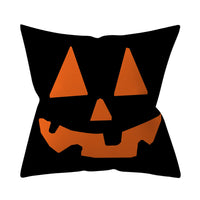 HKM-206995 Halloween-Themed Peach Skin Cushion Cover and Pillowcase, 45x45cm