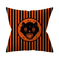 HKM-206995 Halloween-Themed Peach Skin Cushion Cover and Pillowcase, 45x45cm