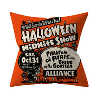 HKM-206995 Halloween-Themed Peach Skin Cushion Cover and Pillowcase, 45x45cm