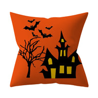 HKM-206995 Halloween-Themed Peach Skin Cushion Cover and Pillowcase, 45x45cm