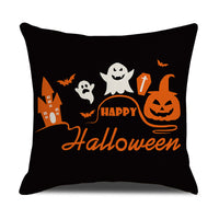 HKM-206995 Halloween-Themed Peach Skin Cushion Cover and Pillowcase, 45x45cm