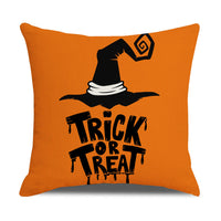 HKM-206995 Halloween-Themed Peach Skin Cushion Cover and Pillowcase, 45x45cm