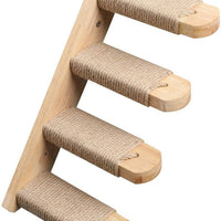 HKM-207123 Wooden Multi-Layer Cat Wall Ladder Springboard Stairs Toy