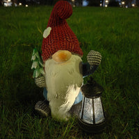 HKM-207571 Christmas Resin Snowman Decorative Landscape Lamp - European Style Elf Design