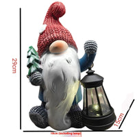 HKM-207571 Christmas Resin Snowman Decorative Landscape Lamp - European Style Elf Design