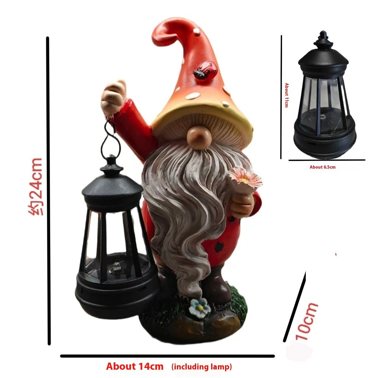 HKM-207571 Christmas Resin Snowman Decorative Landscape Lamp - European Style Elf Design