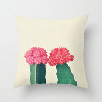 HKM-207571 Plant Pattern Peach Skin Fabric Cushion Pillow 45x45cm