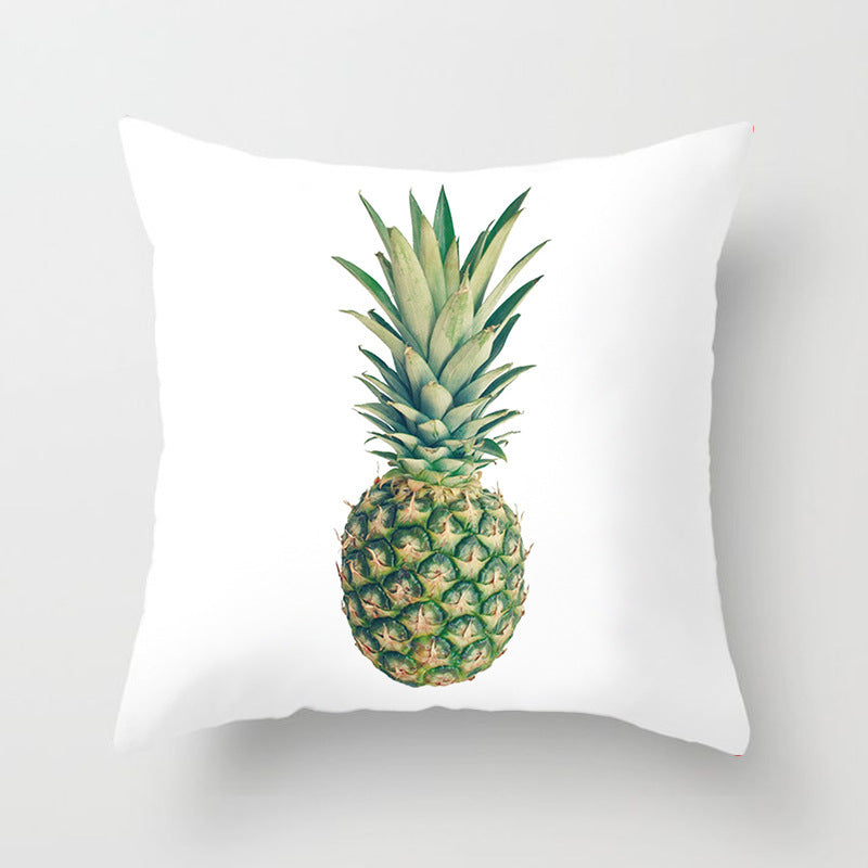 HKM-207571 Plant Pattern Peach Skin Fabric Cushion Pillow 45x45cm
