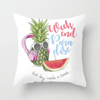 HKM-207571 Plant Pattern Peach Skin Fabric Cushion Pillow 45x45cm