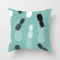 HKM-207571 Plant Pattern Peach Skin Fabric Cushion Pillow 45x45cm