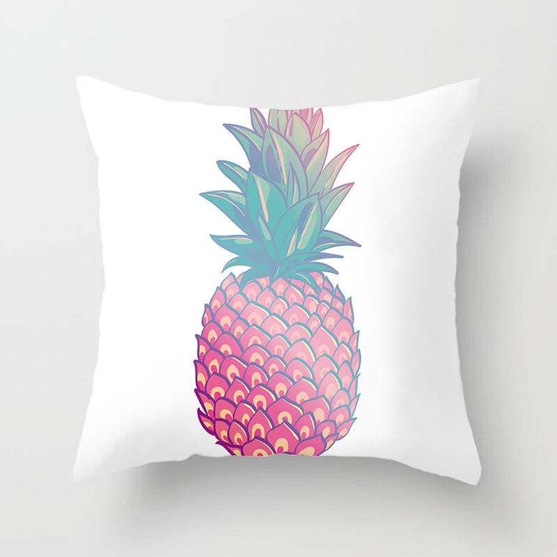 HKM-207571 Plant Pattern Peach Skin Fabric Cushion Pillow 45x45cm