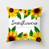 HKM-207571 Plant Pattern Peach Skin Fabric Cushion Pillow 45x45cm