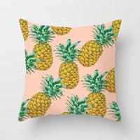 HKM-207571 Plant Pattern Peach Skin Fabric Cushion Pillow 45x45cm