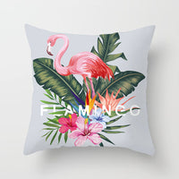 HKM-207571 Plant Pattern Peach Skin Fabric Cushion Pillow 45x45cm