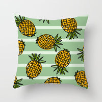 HKM-207571 Plant Pattern Peach Skin Fabric Cushion Pillow 45x45cm