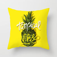 HKM-207571 Plant Pattern Peach Skin Fabric Cushion Pillow 45x45cm