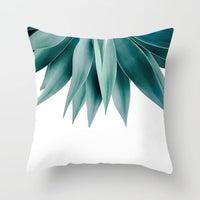 HKM-207571 Plant Pattern Peach Skin Fabric Cushion Pillow 45x45cm