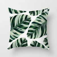 HKM-207571 Plant Pattern Peach Skin Fabric Cushion Pillow 45x45cm