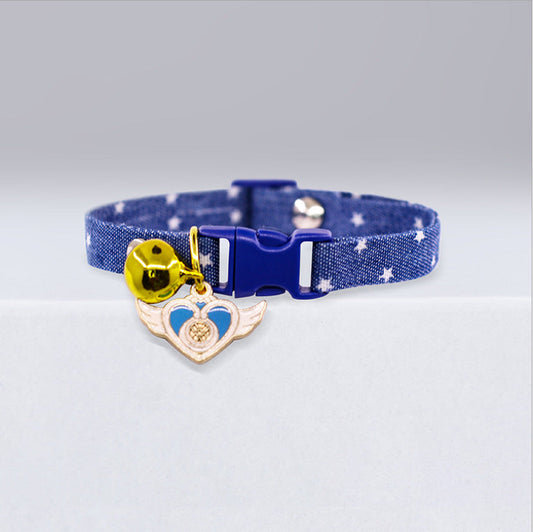 HKM-207635 Polka Dot Cat and Small Dog Collar with Cute Bell - Multiple Color Options Available